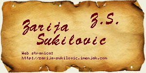 Zarija Šukilović vizit kartica